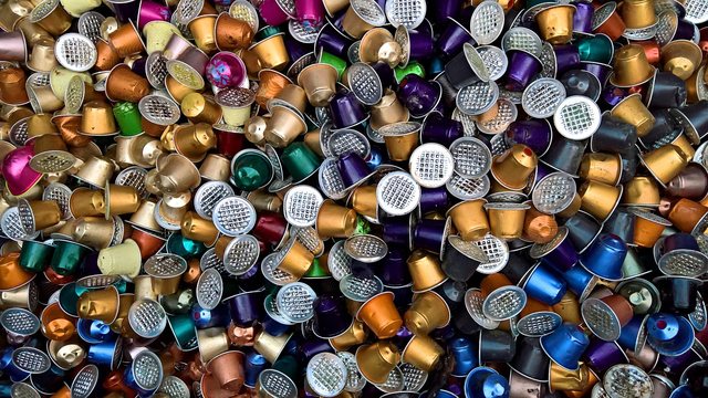 Gebrauchte Aluminium-Kaffeekapseln