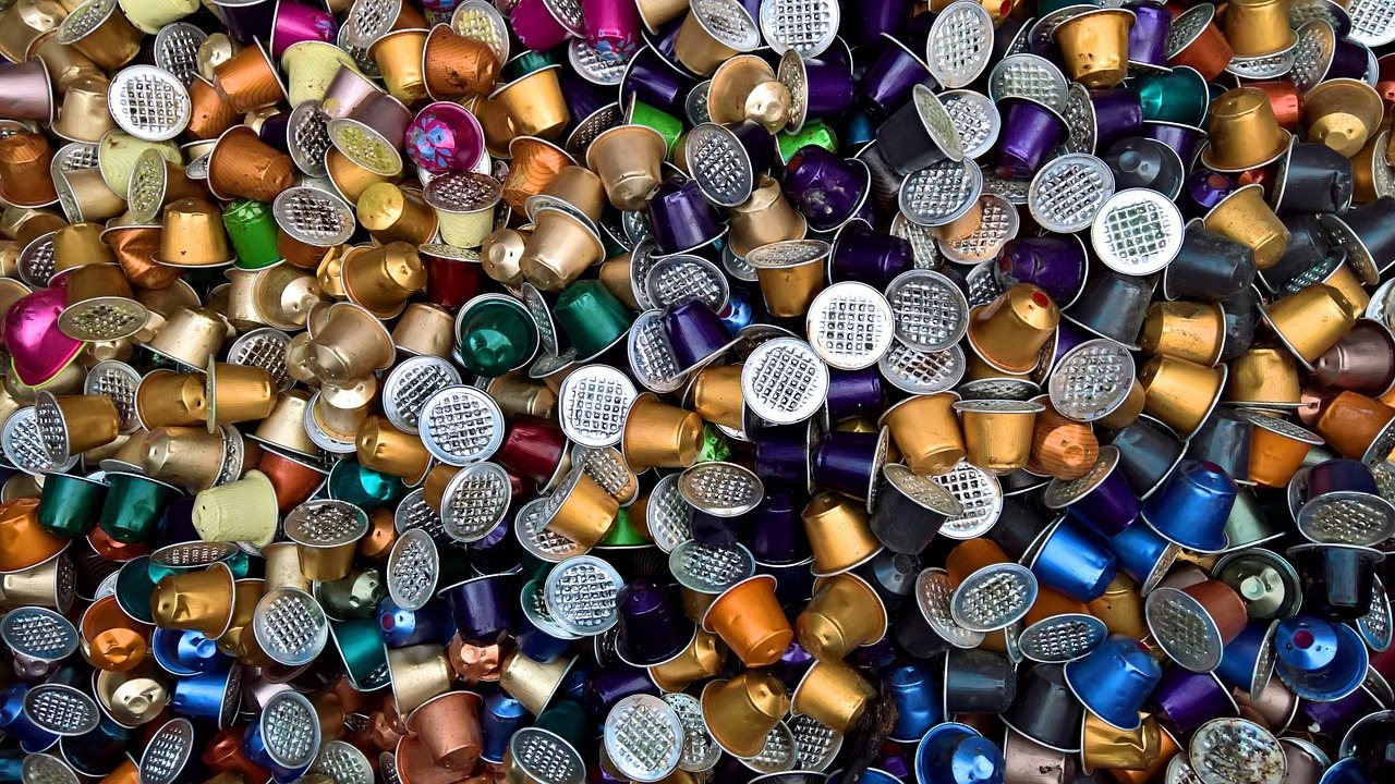 Gebrauchte Aluminium-Kaffeekapseln