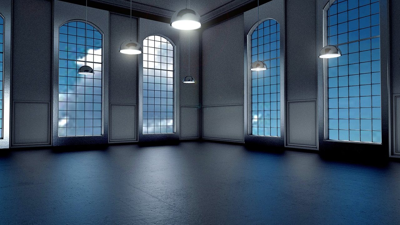 Leerer Raum mit Fenster und Tageslicht